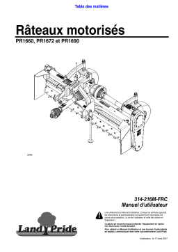 Land Pride PR16 Series Powered Rakes Manuel utilisateur