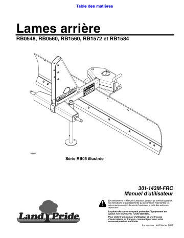 RB05 | Land Pride RB15 Series Rear Blades* Manuel utilisateur | Fixfr