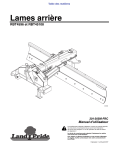 Land Pride RBT45 Series Rear Blades Manuel utilisateur