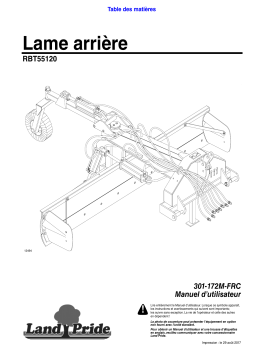 Land Pride RBT55 Series Rear Blades Manuel utilisateur