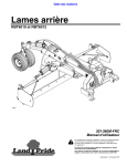 Land Pride RBT60 Series Rear Blades Manuel utilisateur