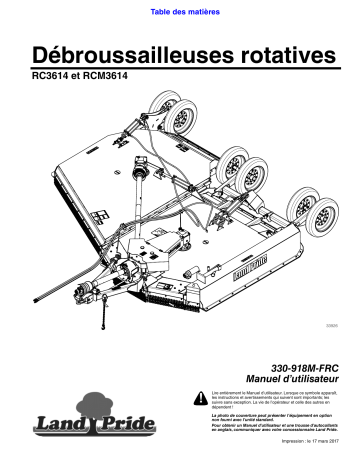 Land Pride RC3614 Rotary Cutters Manuel utilisateur | Fixfr