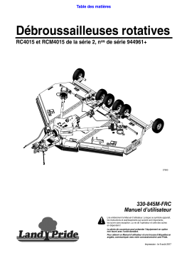Land Pride RC4015 Rotary Cutters Manuel utilisateur