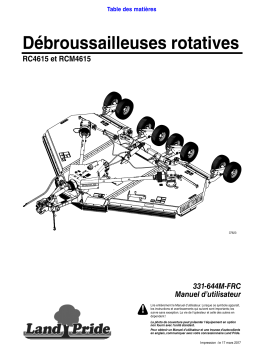 Land Pride RC4615 Rotary Cutters Manuel utilisateur