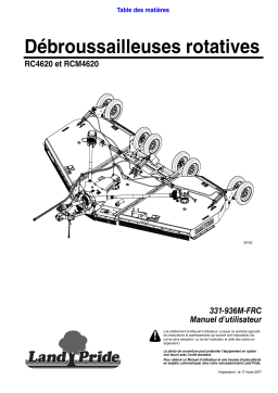 Land Pride RC4620 Rotary Cutter Manuel utilisateur