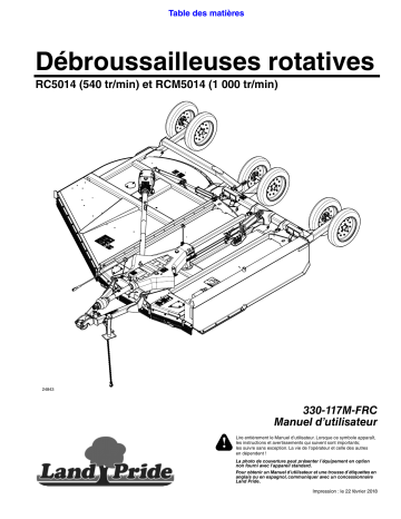 Land Pride RC5014 Offset Rotary Cutters Manuel utilisateur | Fixfr