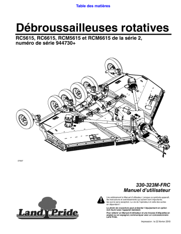 RC6615 | Land Pride RC5615 Rotary Cutters Manuel utilisateur | Fixfr