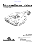 Land Pride RCF2060 &amp; RCF2072 Series Rotary Cutters Manuel utilisateur