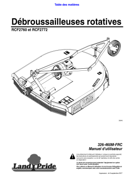 Land Pride RCF2760 & RCF2772 Series Rotary Cutters Manuel utilisateur