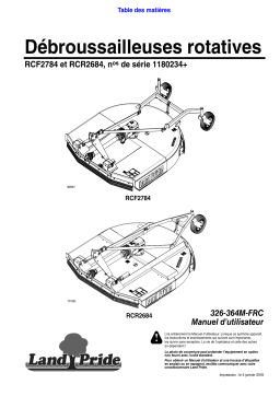 Land Pride RCF2784 Rotary Cutters Manuel utilisateur
