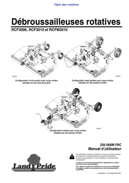 Land Pride RCF3010 Series Rotary Cutters Manuel utilisateur