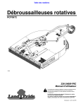 Land Pride RCF36 Series Rotary Cutters Manuel utilisateur