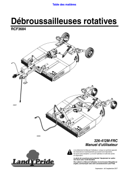 Land Pride RCF3684 Rotary Cutters Manuel utilisateur