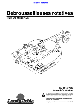 Land Pride RCR15 Series Rotary Cutters Manuel utilisateur