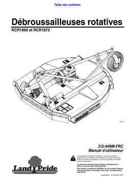 Land Pride RCR18 Series Rotary Cutters Manuel utilisateur