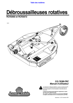 Land Pride RCR2660 & RCR2672 Series Rotary Cutters Manuel utilisateur