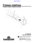 Land Pride RTA20 Series Rotary Tillers Manuel utilisateur