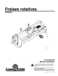 Land Pride RTR25 Series Rotary Tillers Manuel utilisateur