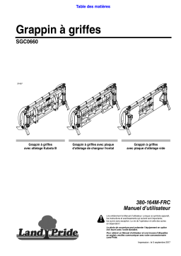 Land Pride SGC06 Series Claw Grapples Manuel utilisateur