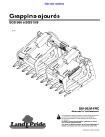 Land Pride SGS15 Series Skeleton Grapples Manuel utilisateur