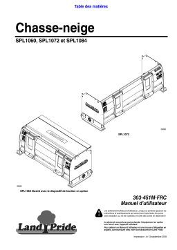 Land Pride SPL10 Series Loader Mount Snow Pushers Manuel utilisateur