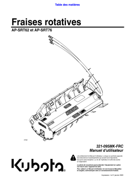 Land Pride SRT Skid Rotary Tiller Manuel utilisateur