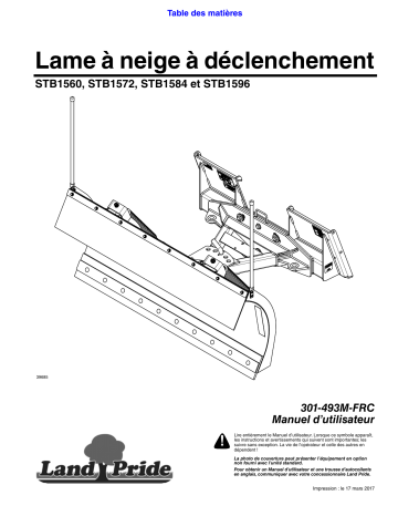 Land Pride STB15 Series Snow Trip Blades Manuel utilisateur | Fixfr