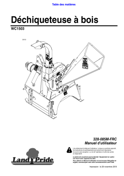 Land Pride WC1503 Wood Chippers* Manuel utilisateur