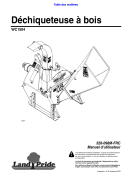 Land Pride WC1504 Wood Chippers Manuel utilisateur