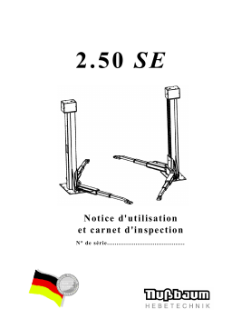 Nussbaum 2.50 SE 11/98 2-Post lift Manuel utilisateur