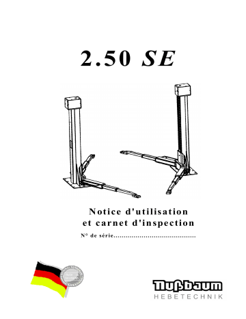 Nussbaum 2.50 SE 11/98 2-Post lift Manuel utilisateur | Fixfr