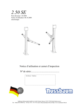 Nussbaum 2.50 SE 11/00 2-Post lift Manuel utilisateur