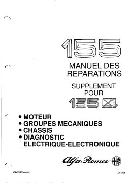 Alfa Romeo Alfa 155 1991 Manuel utilisateur