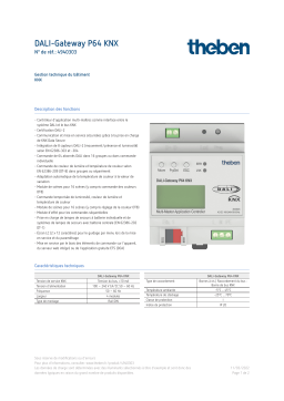 THEBEN DALI-Gateway P64 KNX Fiche technique