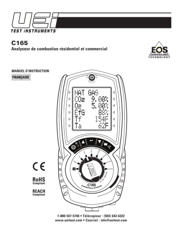 UEi Test Instruments C165 Manuel utilisateur | Fixfr