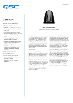 QSC NL-P4 network PoE pendant loudspeaker spécification