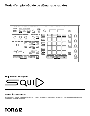 Pioneer TORAIZ SQUID Music production Guide de démarrage rapide | Fixfr