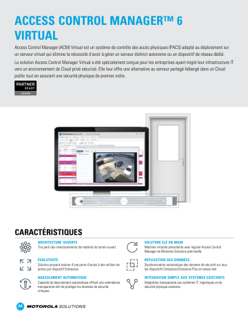 Avigilon ACM Virtual Fiche technique | Fixfr