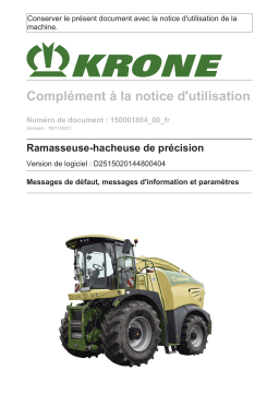 Krone EzBA BX201 Mode d'emploi