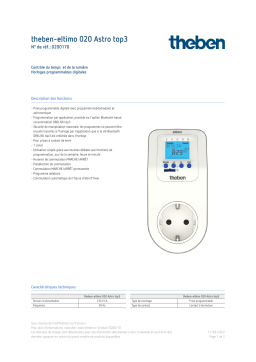 THEBEN eltimo 020 Astro top3 Fiche technique
