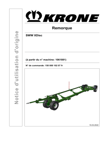 Krone BA Transportwagen SWW X-Disc Mode d'emploi | Fixfr