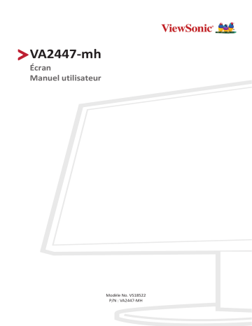 ViewSonic VA2447-MH MONITOR Mode d'emploi | Fixfr