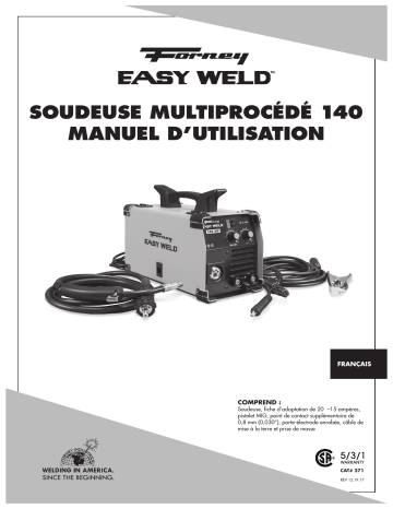 Forney 271 140 MP Easy Weld Manuel utilisateur | Fixfr