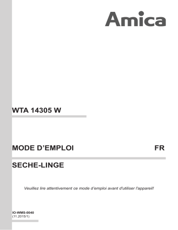 Amica WTA 14305 W Manuel du propriétaire | Fixfr