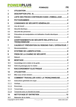 Powerplus POW64252 Manuel du propriétaire