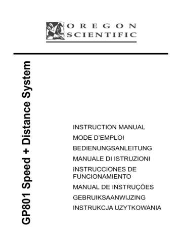 Oregon Scientific GP801 Manuel du propriétaire | Fixfr