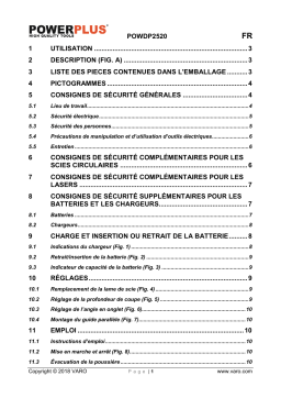 Powerplus POWDP2520 Manuel du propriétaire