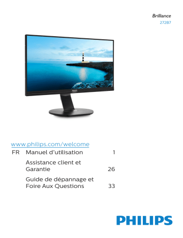 Philips 272B7 Brilliance Manuel du propriétaire | Fixfr