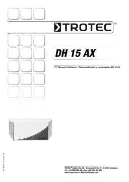 Trotec DH 15 AX Manuel du propriétaire