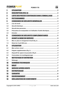 Powerplus POWX1178 Manuel du propriétaire